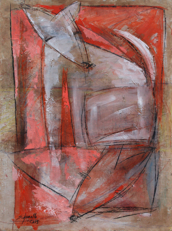 Perrito blanco    70x45 cm      acrÃ­lico/tabla     2015